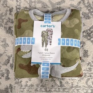 2 piece Carters 4T fleece onesies